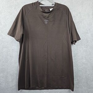 Reebok NFL Equipment Shirt Men's‎ 2XL Brown Short Sleeve Football Baselayer Dry